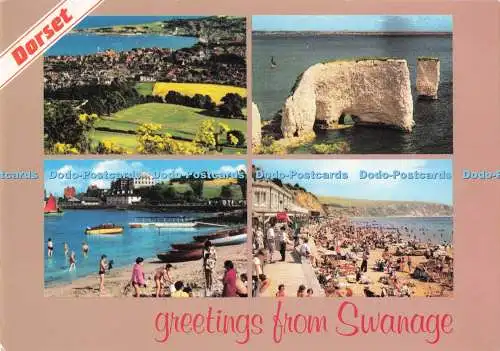 D290385 Grüße von Swanage. Dorset. John Hinde. Multi View