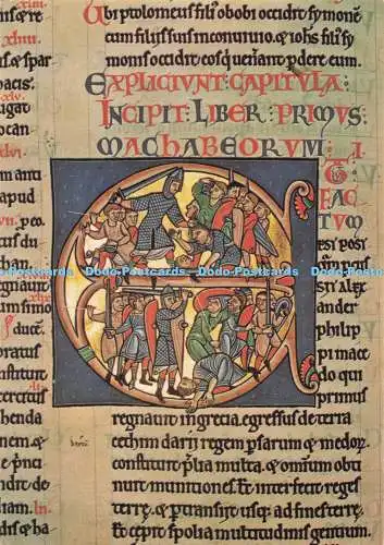 D294310 Beleuchtete Initiale E zu Makkabäern. Darstellung Alexanders des Großen Campai