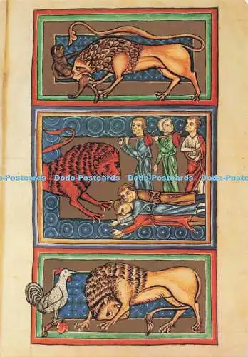 D294315 Löwen. Aus einem Bestiarium. Bodleian Library. One Point Four Grafik