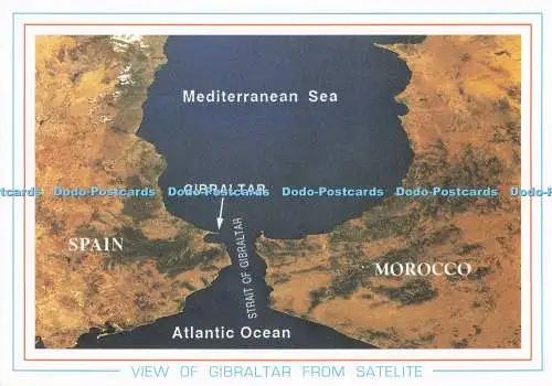 D294329 Blick auf Gibraltar vom Satelliten. Karte. Estoril