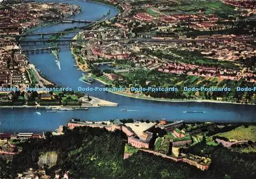 D292210 Koblenz. Mundung der Mosel in Den Rhein. Krüger