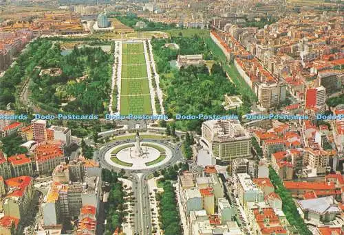D290492 Lissabon. Portugal. Park Edward VII und Liberty Avenue. Comer