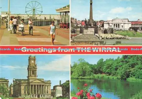 D292242 Grüße vom Wirral. New Brighton. E. T. W. Dennis. Scarborough. M