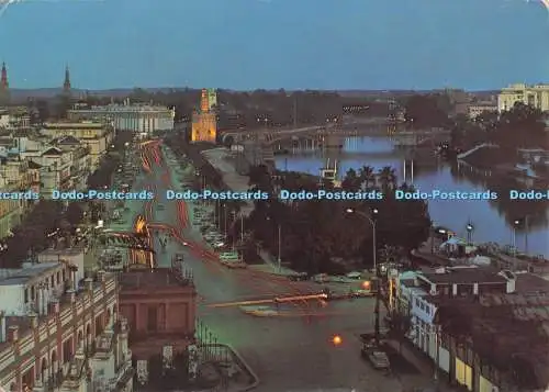 D290532 Sevilla. Paseo de Colon. Torre del Oro y Guadalquivir. Ro Foto. Otto Reu
