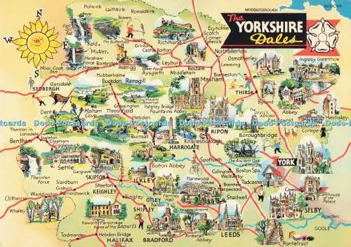 D294473 The Yorkshire Dales. Karte. E. T. W. Dennis. Scarborough