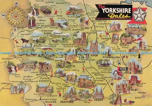D294474 The Yorkshire Dales. Karte. E. T. W. Dennis. Scarborough