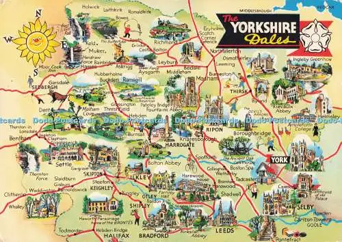 D294475 The Yorkshire Dales. Karte. E. T. W. Dennis. Scarborough