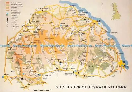 D294477 North York Moors National Park. Karte. E. T. W. Dennis. Scarborough