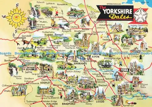 D294483 The Yorkshire Dales. Karte. E. T. W. Dennis. Scarborough