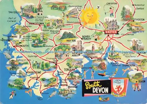 D294514 South Devon. Karte. E. T. W. Dennis. Scarborough. 1978