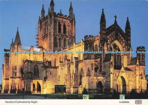 D290611 Hereford Cathedral bei Nacht. E. T. W. Dennis. Scarborough. 1992