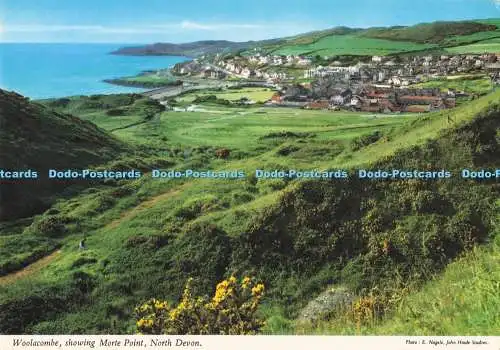 D292338 North Devon. Woolacombe zeigt Morte Point. John Hinde. E. Nagele