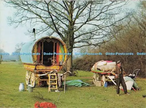 D297442 Gipsy Caravan. Neben A45 bei Kimbolton. Huntingdon und Peterborough Fe