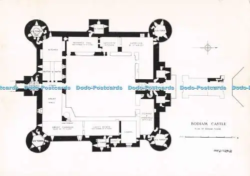 D292352 Sussex. Schloss Bodiam. Richter