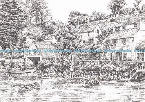 D294610 Cornwall. Helford Village. Geoffrey Huband. 2 Mill Lane. Mausloch