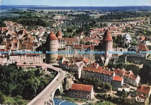 D297534 Semur en Auxois. Vue Aerienne Pont Joly et les Donjons. Cim