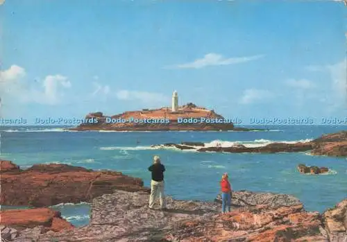 D292508 Cornish Riviera. Hayle. Godrevy Leuchtturm. Gwithian. Studio Casa Mia. S