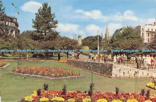 D292520 Bournemouth. Central Gardens. Postkarte