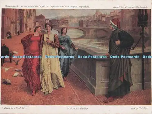 D297618 Walker Art Gallery. Dante und Beatrice. Henry Holiday. Auge und Flecken