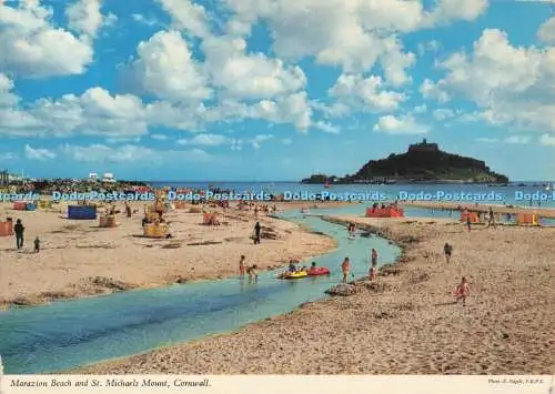D294822 Cornwall. Marazion Beach und St. Michaels Mount. John Hinde. E. Nagele.