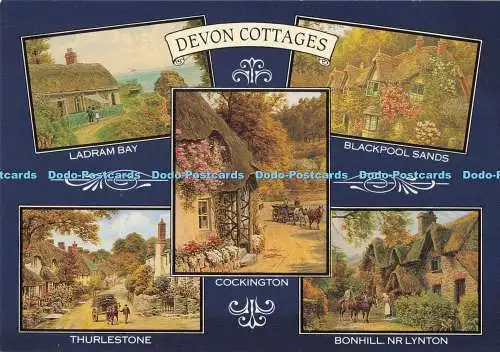 D292666 Devon Cottages. Ladram Bay. J. Salmon. Sevenoaks. Kent. Multi View