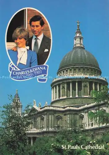 D294906 St. Pauls Cathedral. Charles und Diana. D.R.G. Multi View
