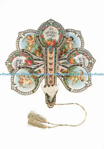 D294998 Victorian Tab betriebener Ventilator Valentine. Nationales Postmuseum. London. Fu