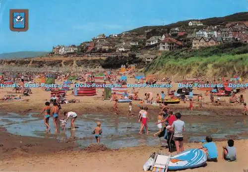 D297906 Woolacombe. Und den Strand. Fisa. PM. Ilfracombe. Devon. 1989