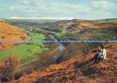 D292801 Powys. River Wye und die Black Mountains. J. Arthur Dixon