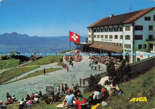 D298021 Hotel Rigi. Kulm 1800 m. u. M. Vierwaldstattersee und Pilatus. M. Burgi.
