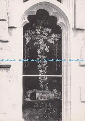 D292922 Hannington Kirche in der Nähe von Basingstoke. Graviertes Gedenkfenster von Laurence