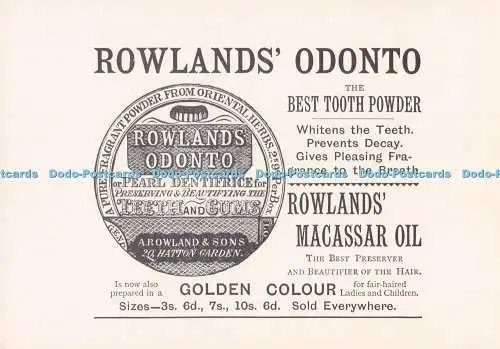 D295129 Rowland Odonto. Das beste Zahnpulver. Rowland Makassaröl. Golden Colo
