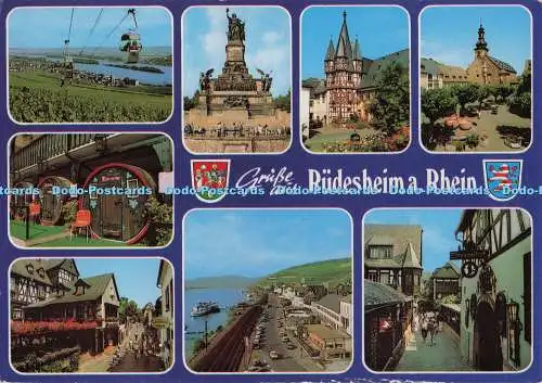D298076 Grusse aus Rüdesheim a. Rhein. Schoning und Co. Gebr. Schmidt. Lübeck. M