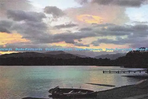 D292987 Westmorland. Sonnenuntergang über Windermere. J. Arthur Dixon. Newport. I.W. Eng