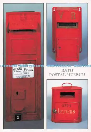 D295208 Badewanne. Postmuseum. Viktorianischer Wandbriefkasten. Aus der Hauptstraße K entfernt
