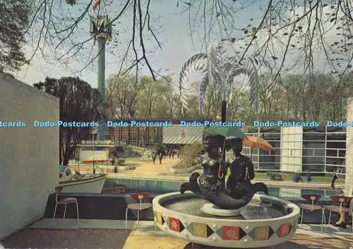 D298111 Brunnen und Innenansicht des Pavillons von Großbritannien. Epicarte. Ex