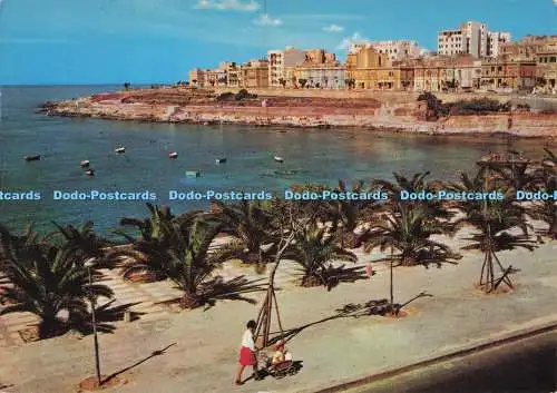 D298117 Malta G.C. Sliema. Exiles Beach. Eine der Badestellen entlang dieser P