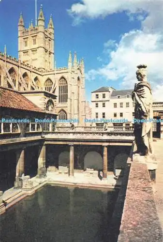 D295225 Somerset. Badeabtei und das Große Römische Bad. J. Arthur Dixon. Newport.