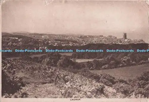 D298131 Cromer. Blick auf die Stadt. Fluss. Jarrold and Sons Ltd. PM Norfolk. 1938