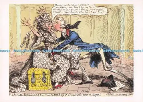 D293015 Politische Verzückung oder Die alte Dame von der Threadneedle Street in Gefahr. J