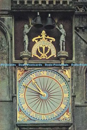 D295228 Somerset. Wells Cathedral. Die Uhr. J. Arthur Dixon. Newport. I.W.En