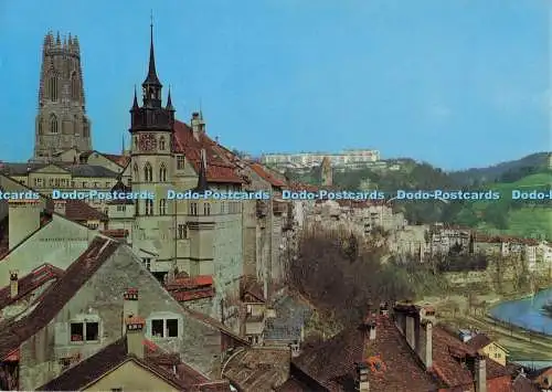 D298133 Freiburg. Rathaus und die Katedrale. Farbe Linda. Geneve