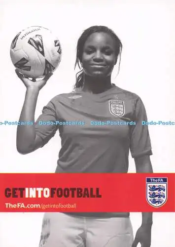 D293035 Einsteigen in den Fußball. Wer sagt, dass Mädchen nicht Fußball spielen können. Eni Aluko. Strike