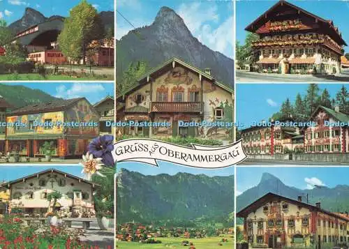 D293133 Gruss aus Oberammergau. Karwendel. Friedl Pehl. Multi View