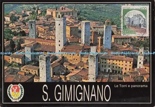 D298329 S. Gimignano. Le Torri e Panorama. F. lli Fontanelli. Kodak Ektachrome.