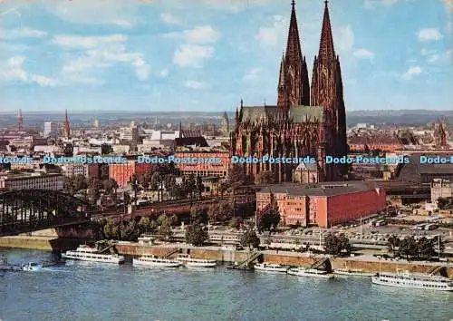 D295433 Köln am Rhein. Blick Zum Dom Mit Dampferanlegestellen. Ziethen. Horst Zi
