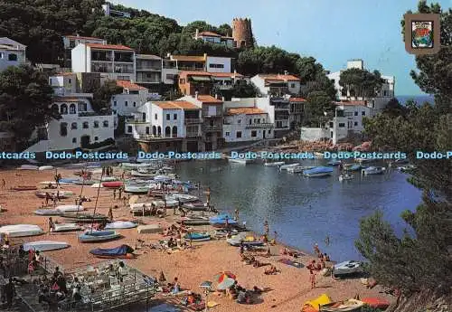 D298343 Sa Thunfisch. Begur. Costa Brava. Teilweise Aussicht und Strand. Fisa I.G. Escudo d