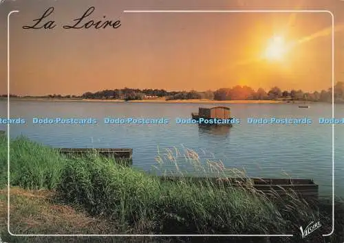 D298346 La Loire. Blick auf den Fluss. Boot. Valoire Valoire Blois. P. Viard