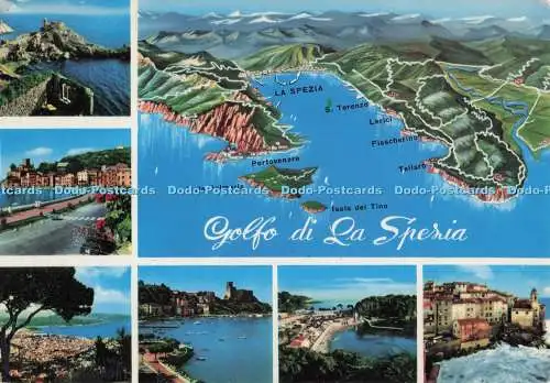D298349 Golfo di La Spezia. Blick auf die Stadt. M. Gioncchio. Multi View. 1967