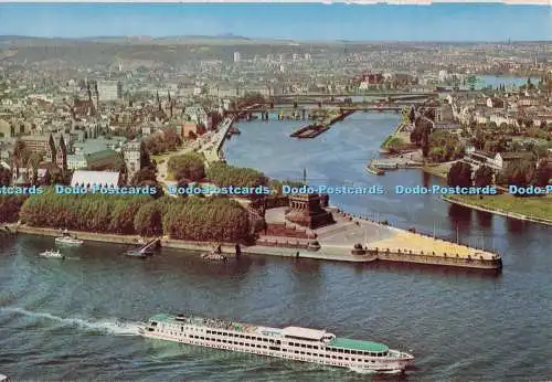 D298374 Stadt Koblenz. Das deutsche Eck, wo die Mosel in den Rhein mündet